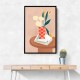 Flower With a Checkered Red Vase