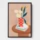 Flower With a Checkered Red Vase