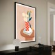 Flower With a Checkered Red Vase