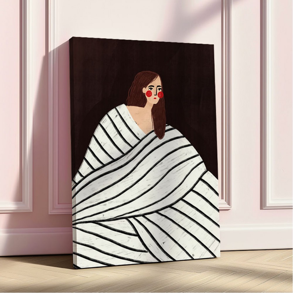 The Woman With Black and White Stripes