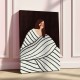 The Woman With Black and White Stripes