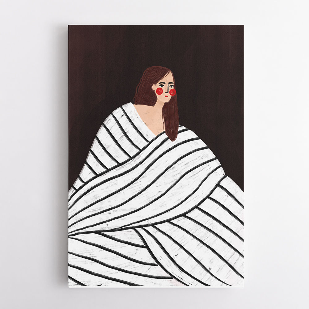 The Woman With Black and White Stripes