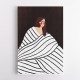 The Woman With Black and White Stripes