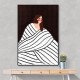 The Woman With Black and White Stripes