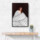 The Woman With Black and White Stripes