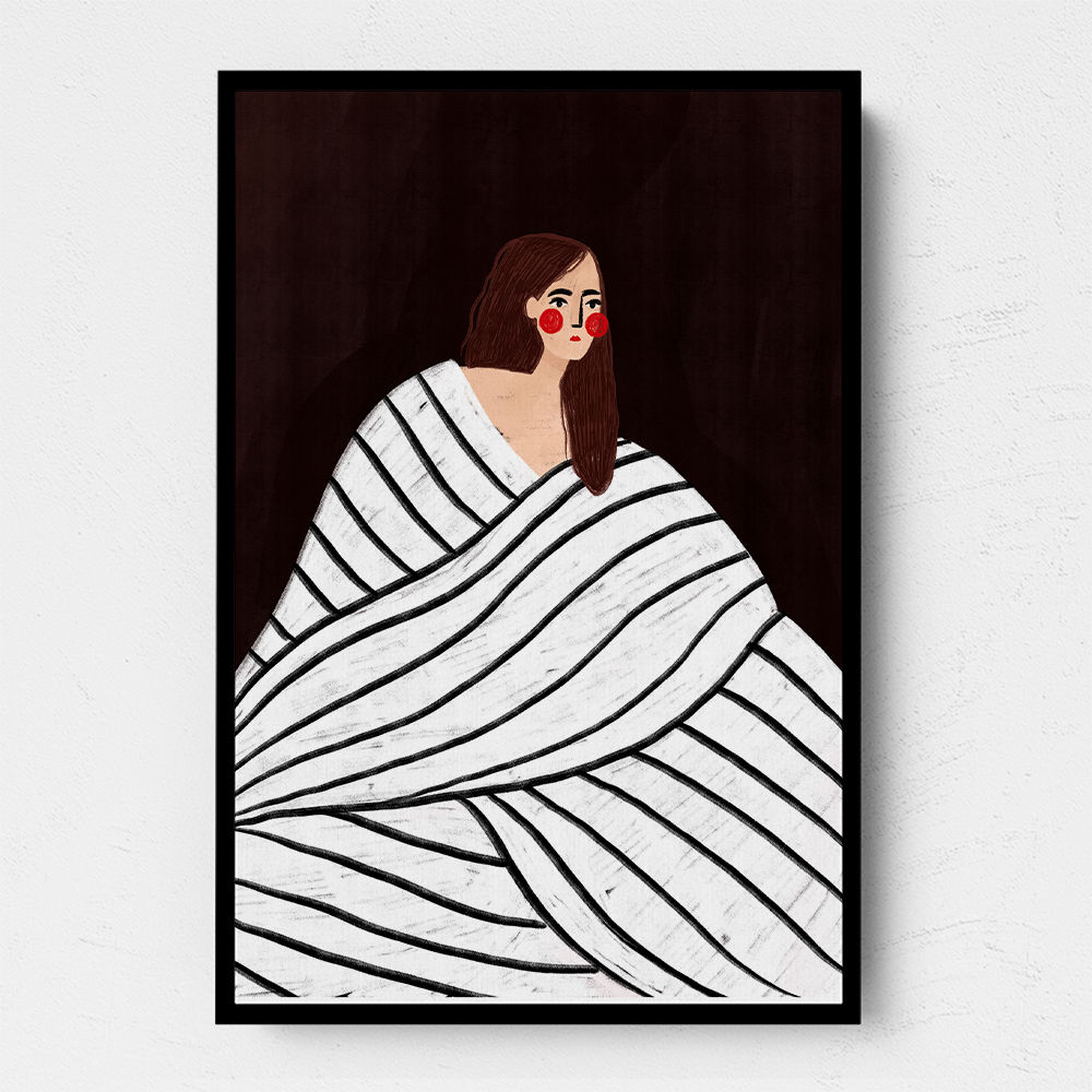 The Woman With Black and White Stripes