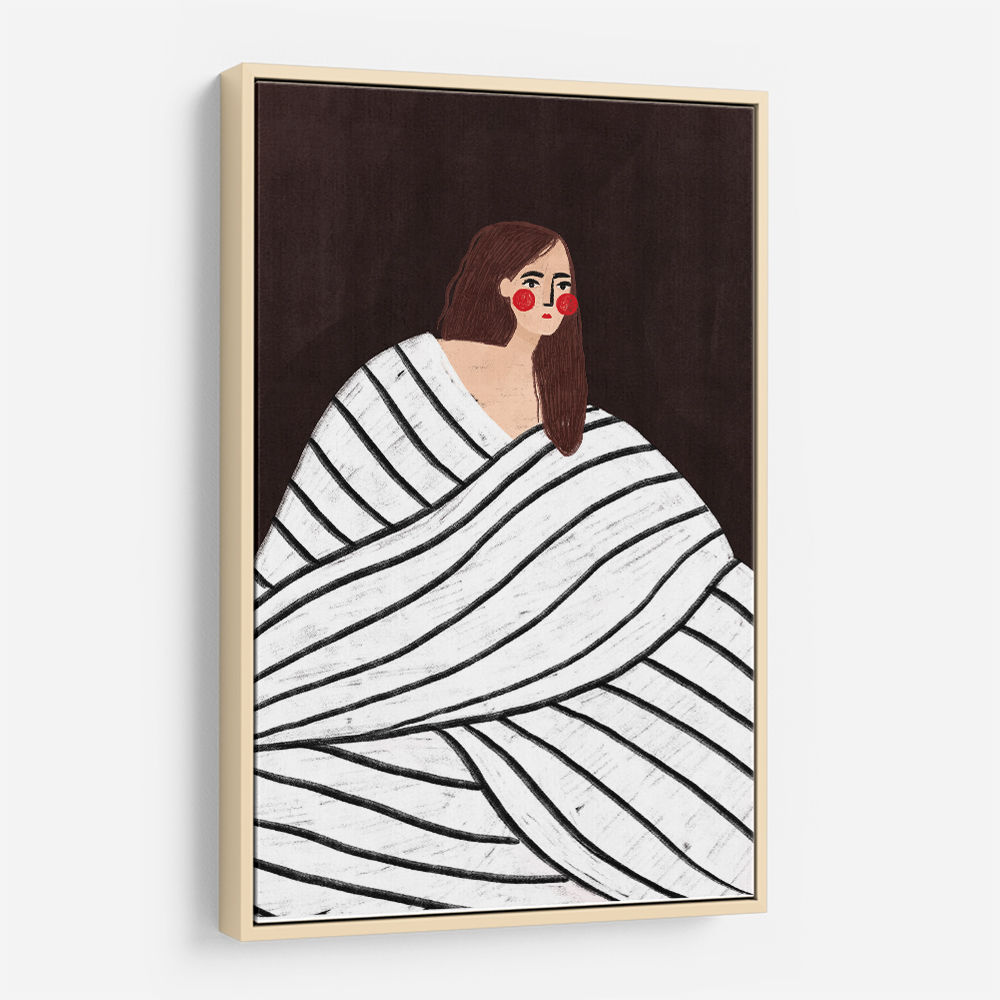 The Woman With Black and White Stripes