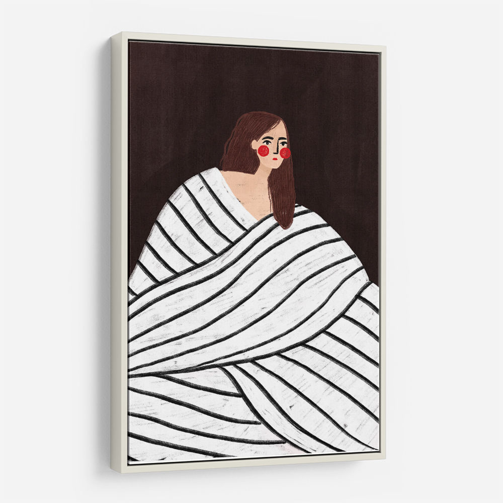 The Woman With Black and White Stripes