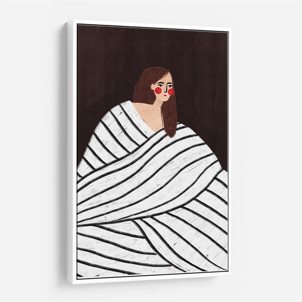 The Woman With Black and White Stripes