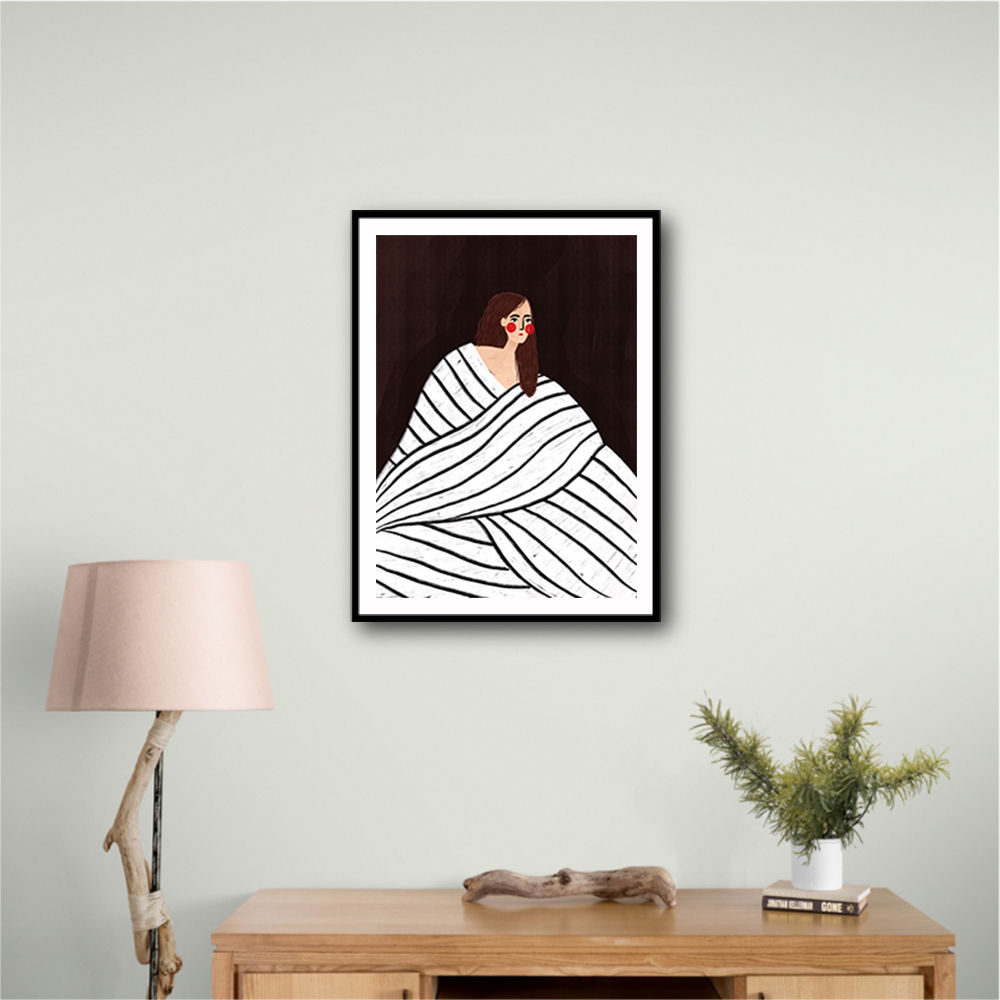 The Woman With Black and White Stripes
