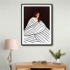 The Woman With Black and White Stripes