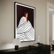 The Woman With Black and White Stripes
