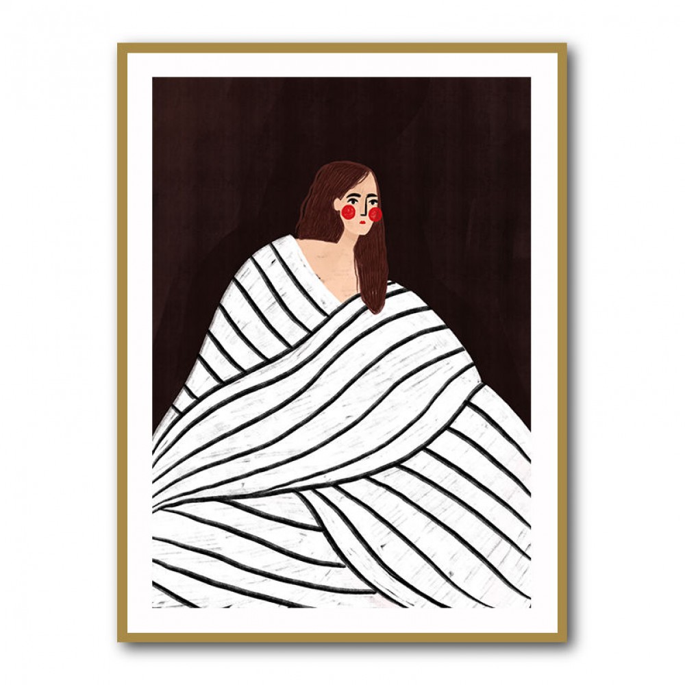 The Woman With Black and White Stripes