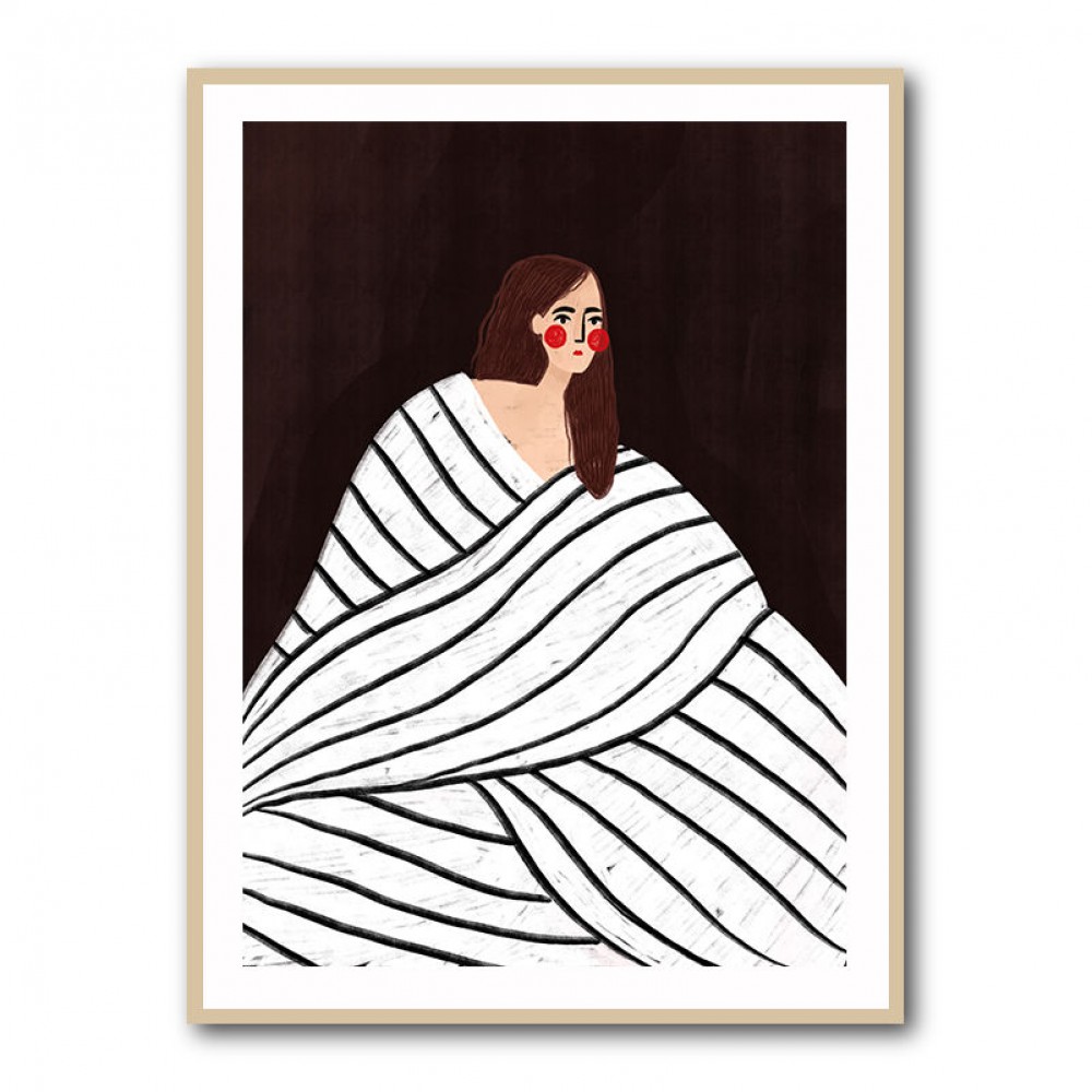 The Woman With Black and White Stripes