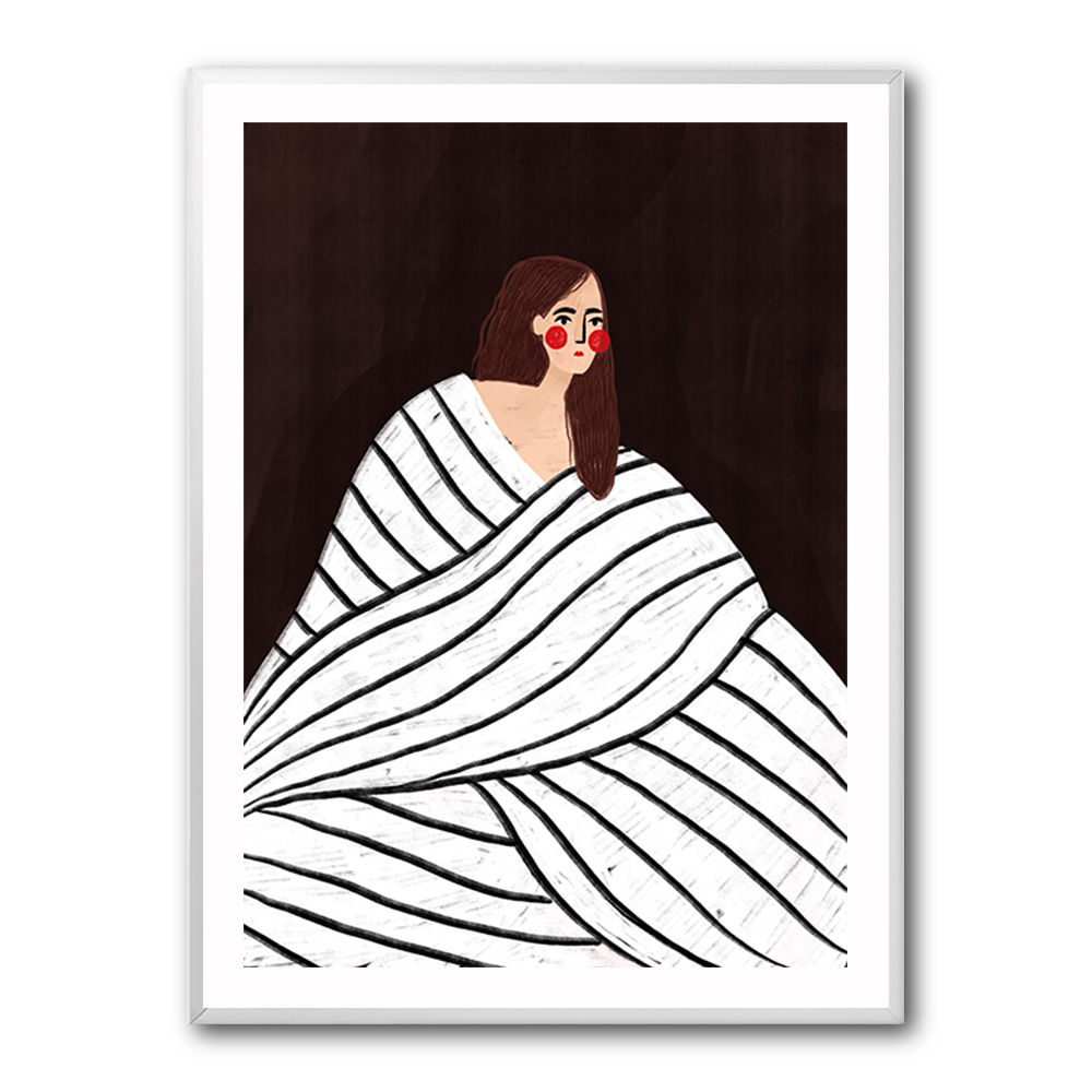 The Woman With Black and White Stripes