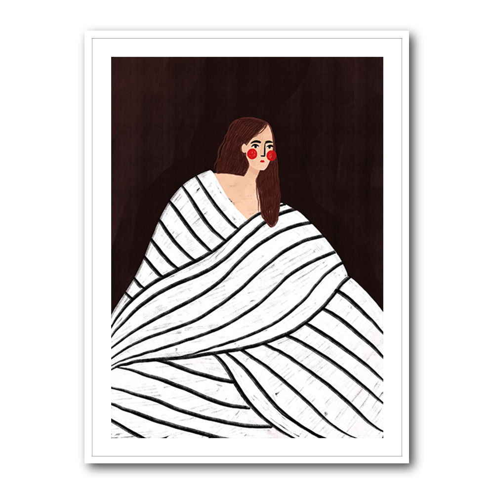 The Woman With Black and White Stripes