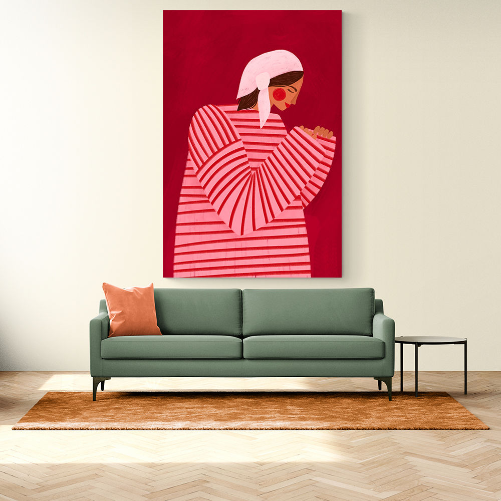 The Woman With the Red Stripes