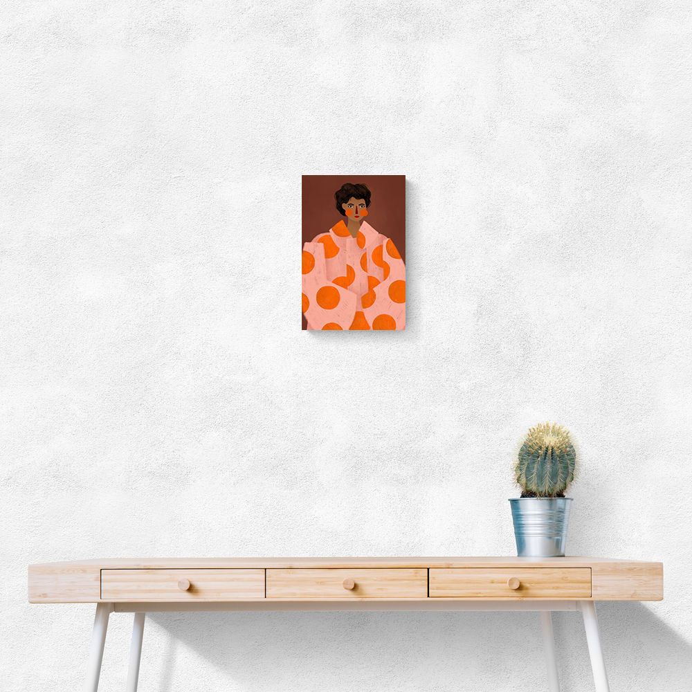 Woman With Orange Dots