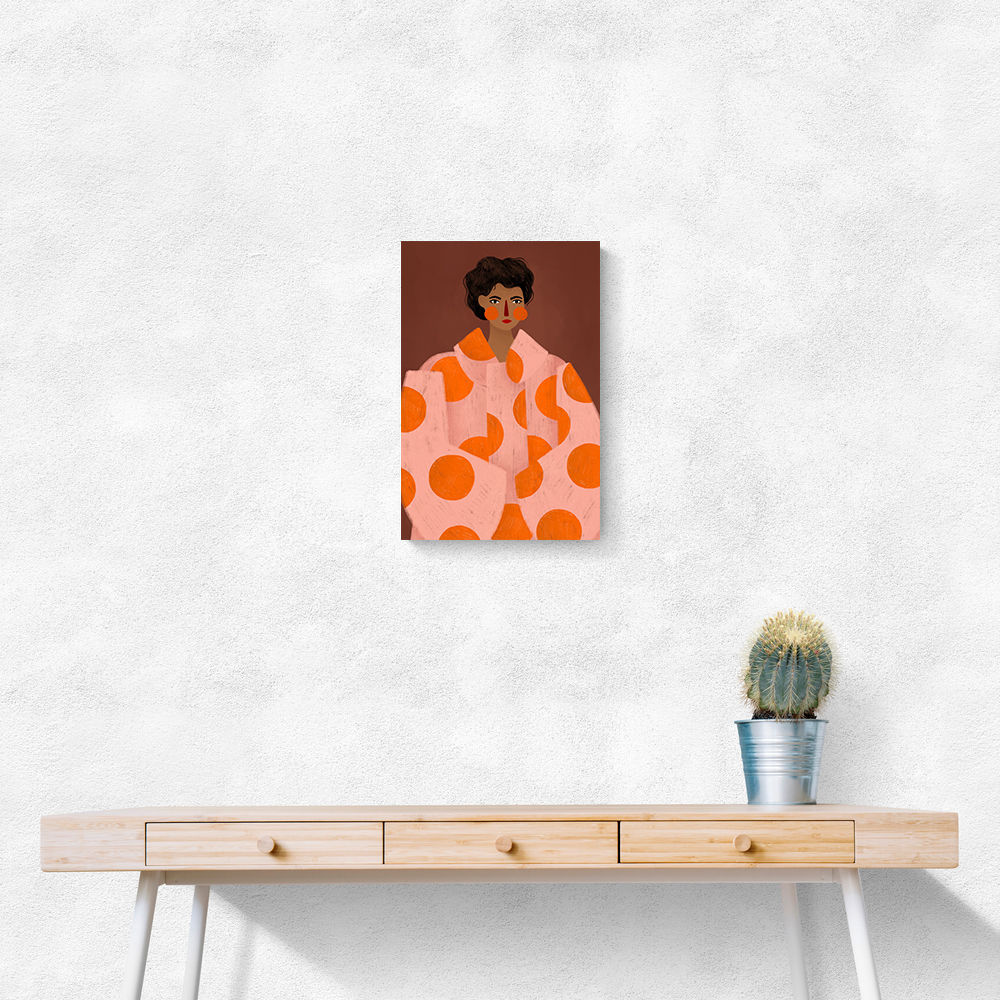 Woman With Orange Dots
