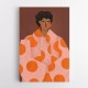 Woman With Orange Dots