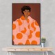 Woman With Orange Dots