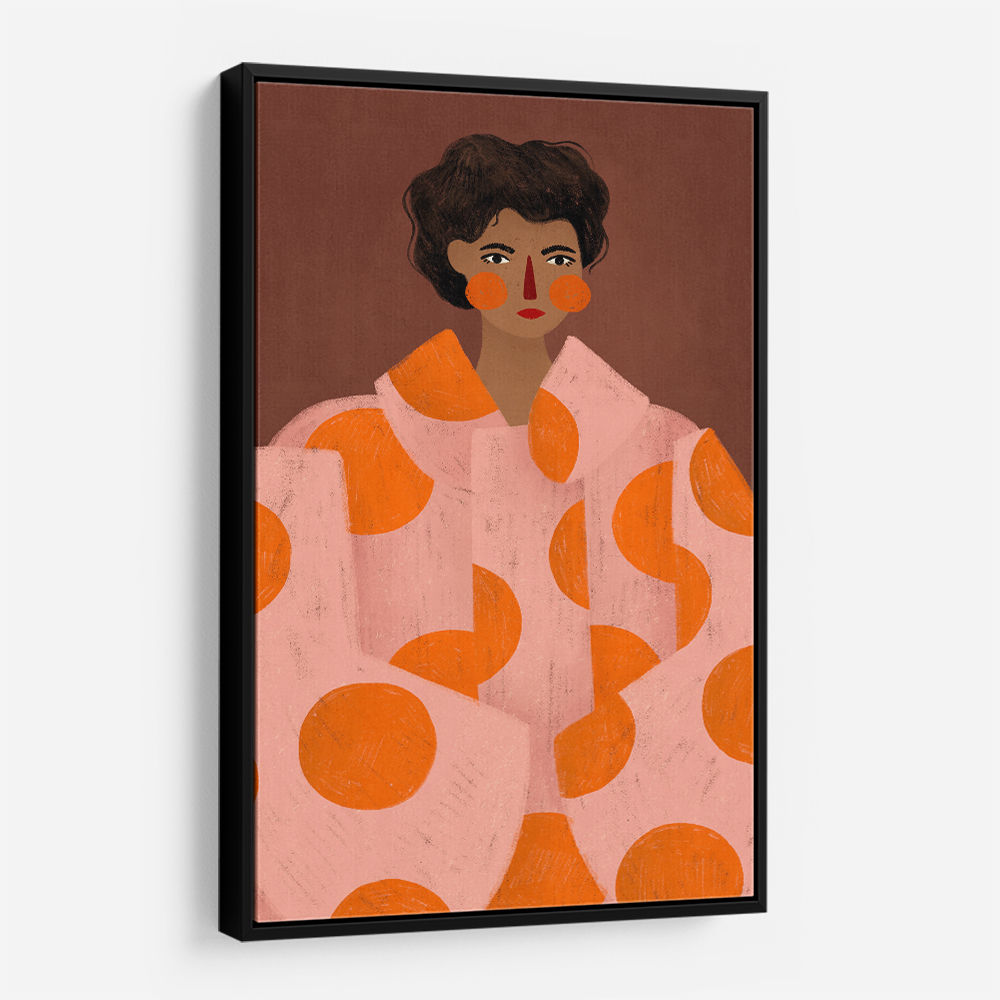 Woman With Orange Dots