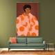 Woman With Orange Dots