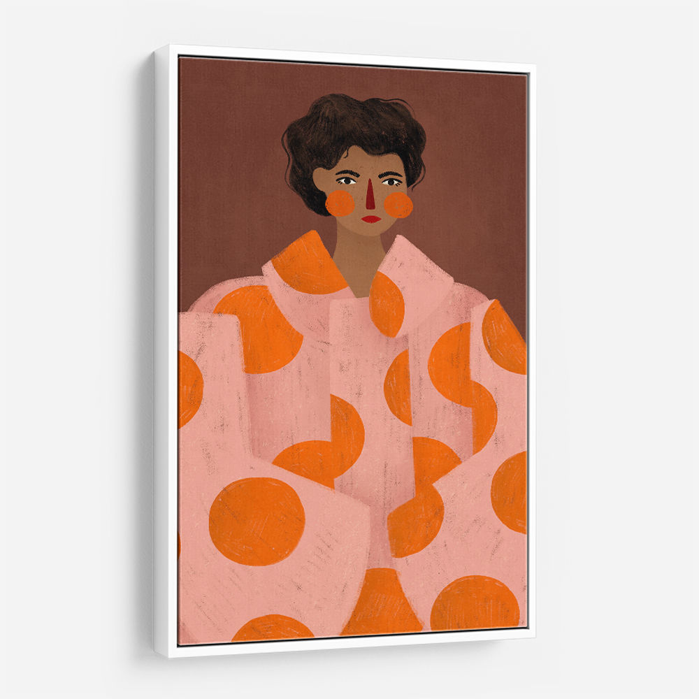 Woman With Orange Dots