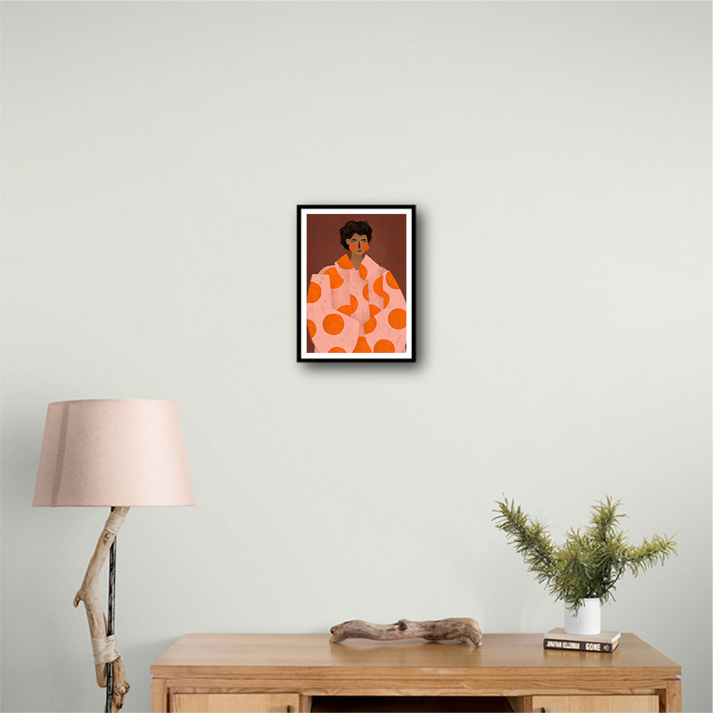 Woman With Orange Dots