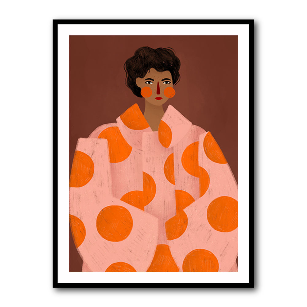 Woman With Orange Dots