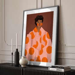 Woman With Orange Dots