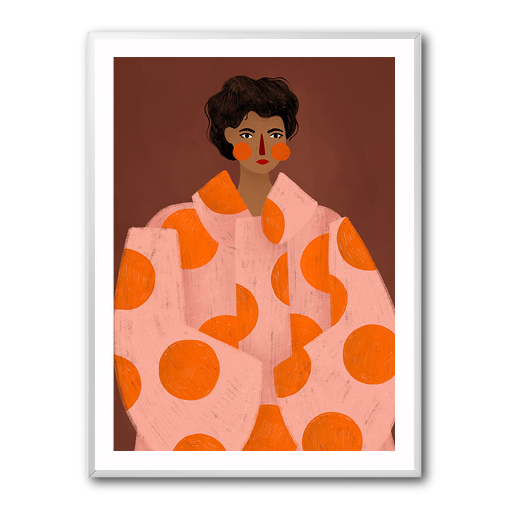 Woman With Orange Dots
