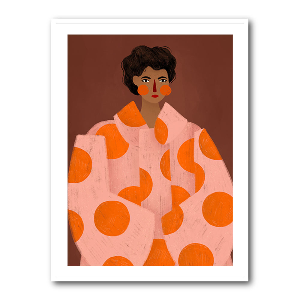 Woman With Orange Dots