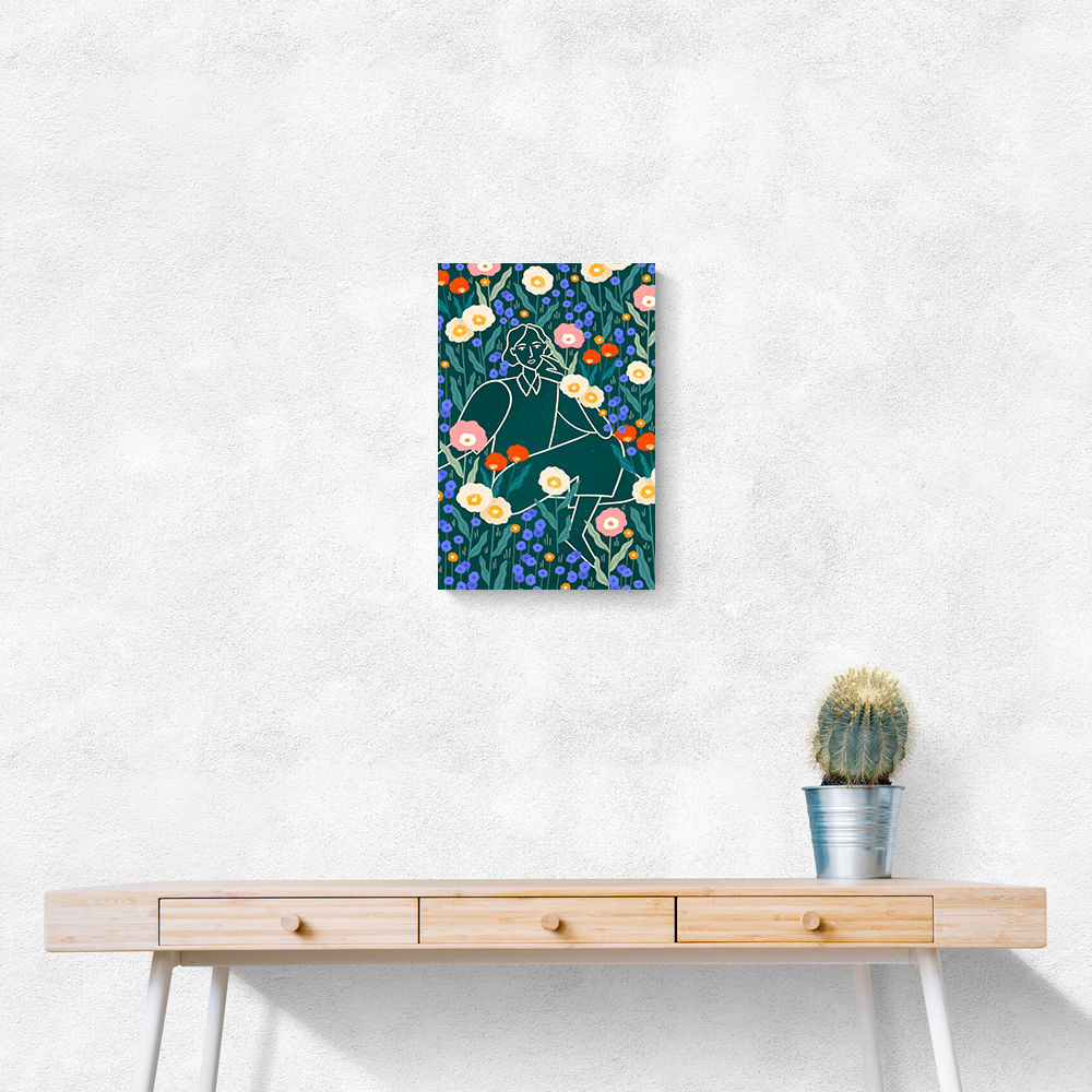 Line Lady With Florals
