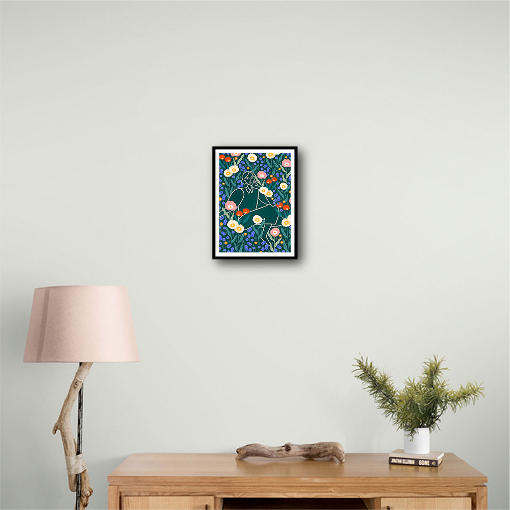 Line Lady With Florals