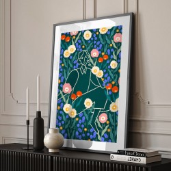 Line Lady With Florals