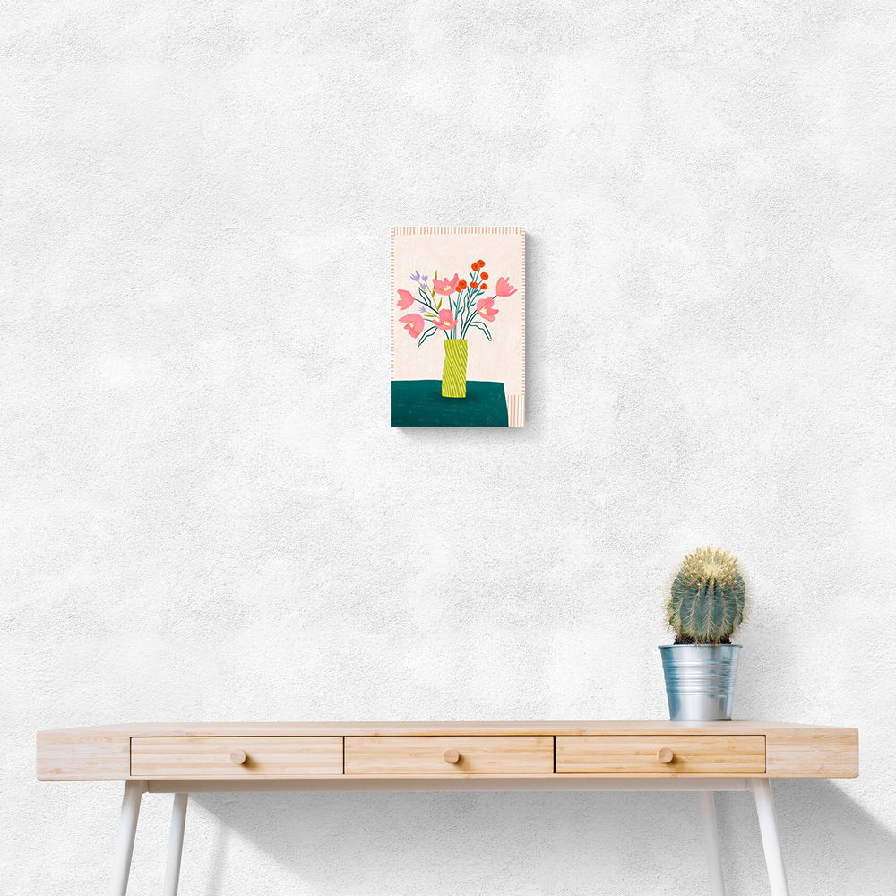 Colorful Blossoms in Stripes
