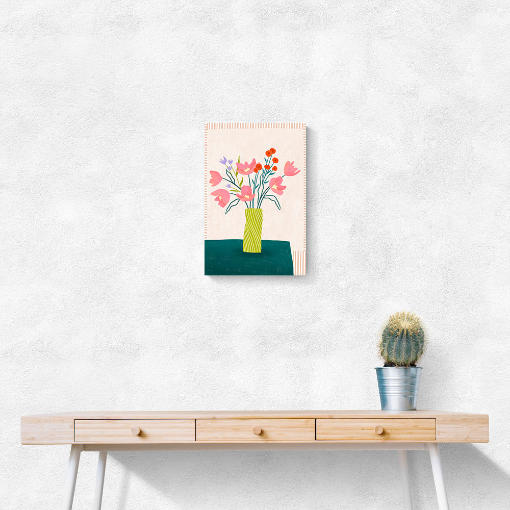 Colorful Blossoms in Stripes