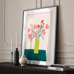 Colorful Blossoms in Stripes