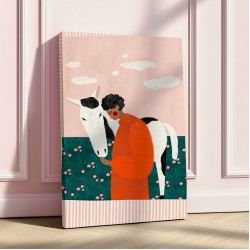 Vibrant Girl and Horse