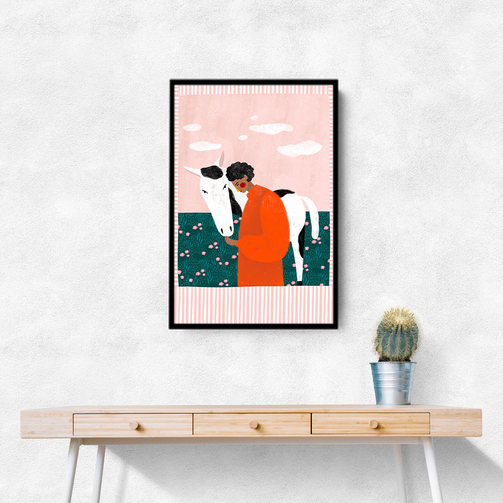 Vibrant Girl and Horse