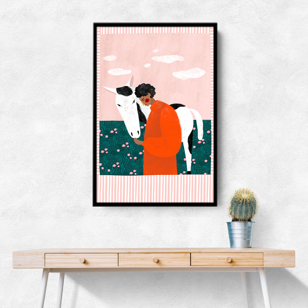 Vibrant Girl and Horse