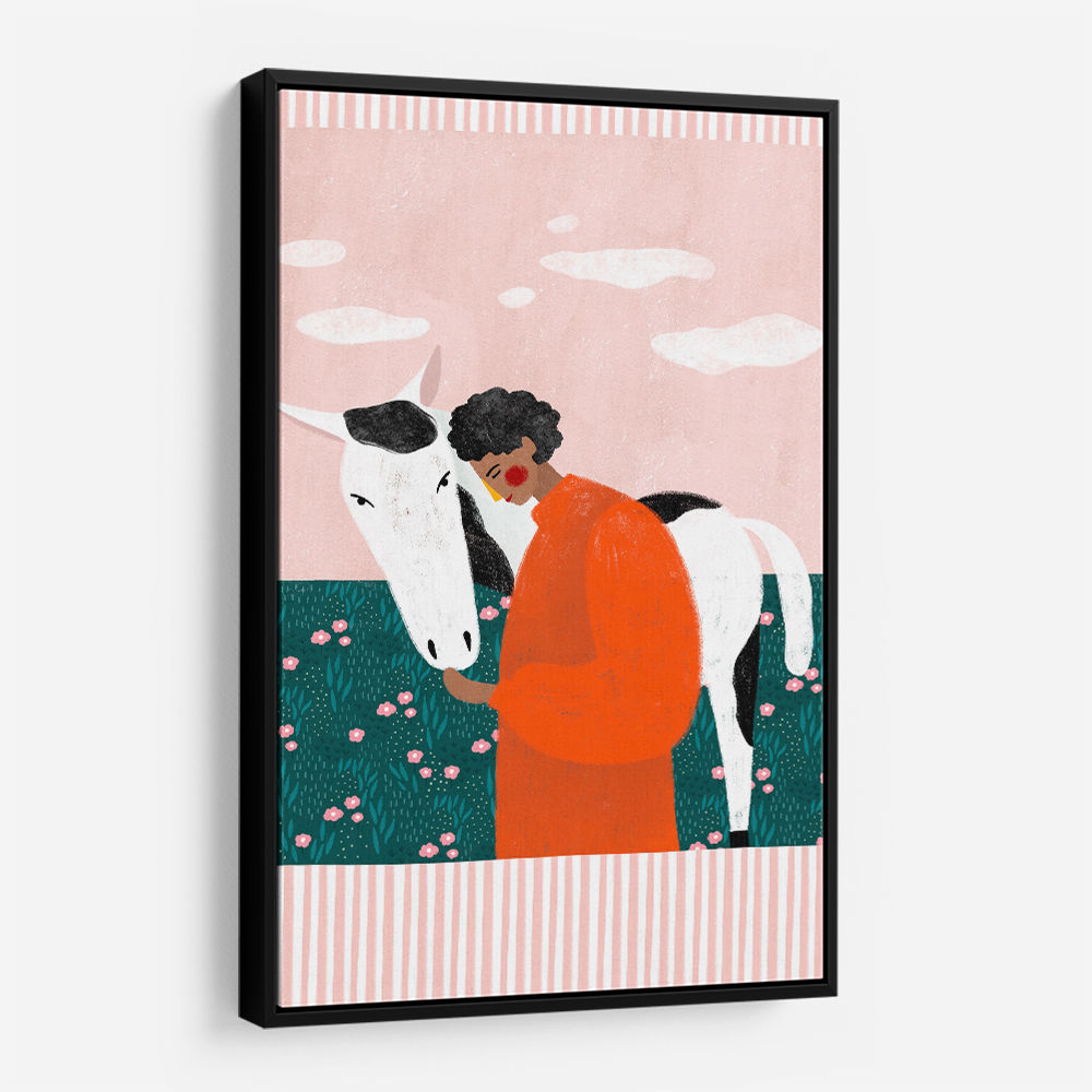 Vibrant Girl and Horse