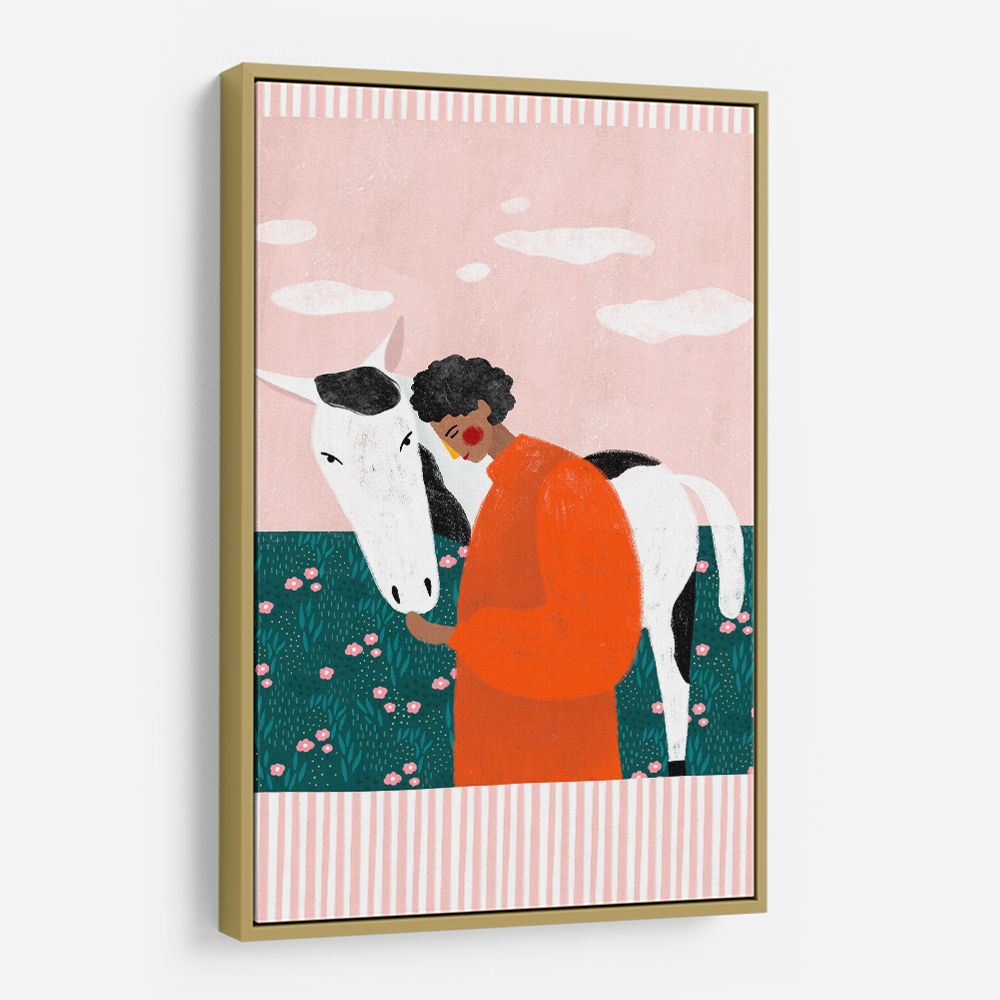 Vibrant Girl and Horse