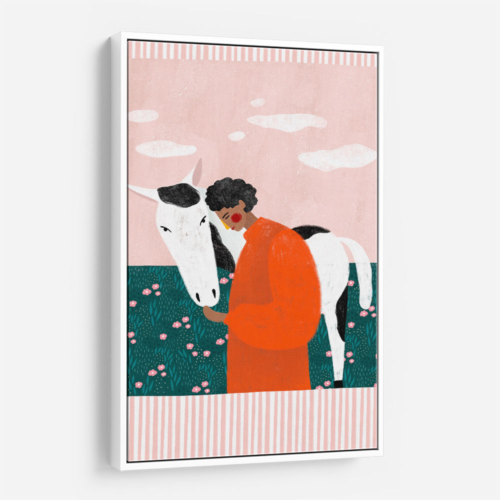 Vibrant Girl and Horse