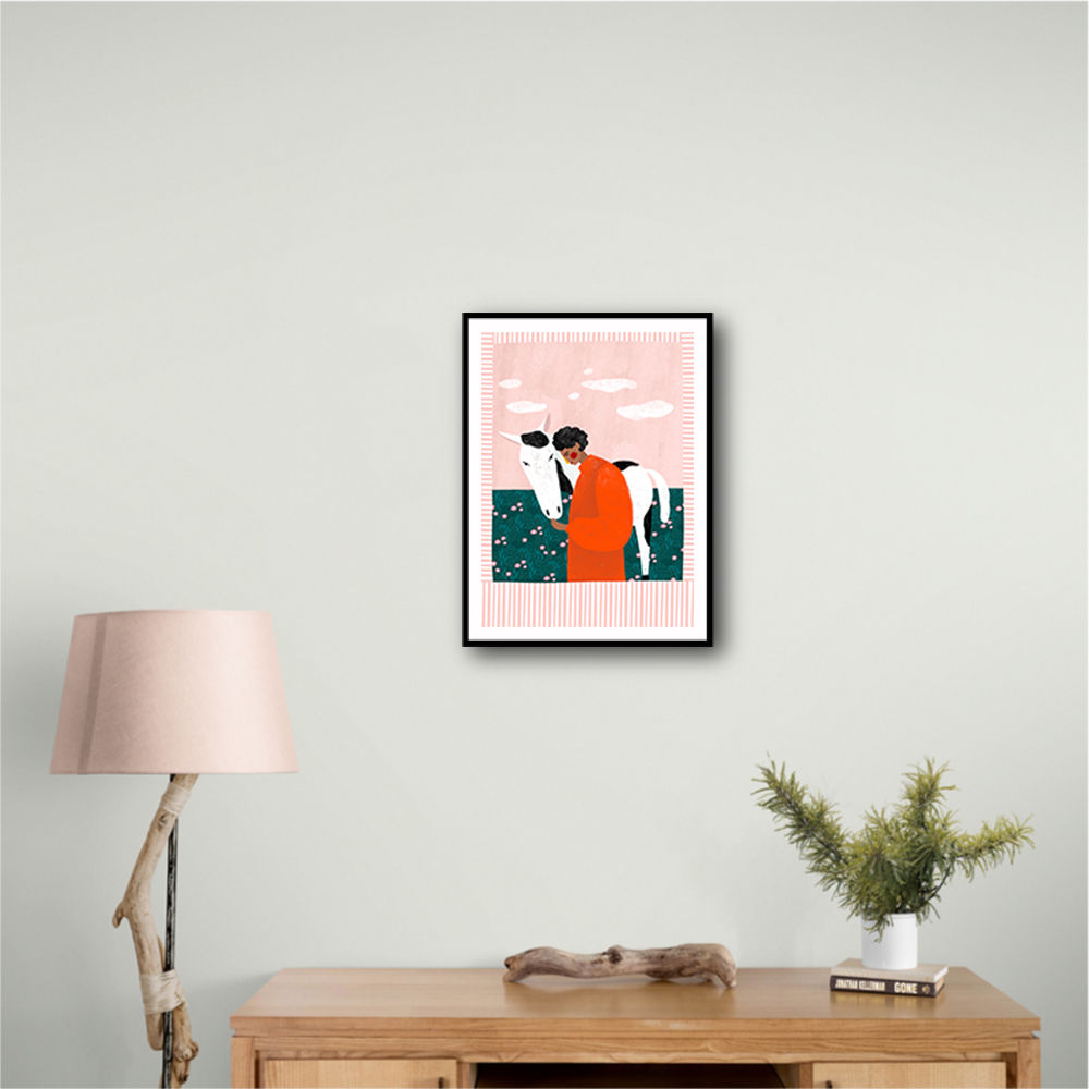 Vibrant Girl and Horse