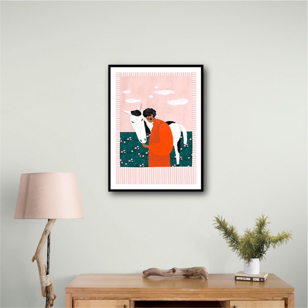 Vibrant Girl and Horse