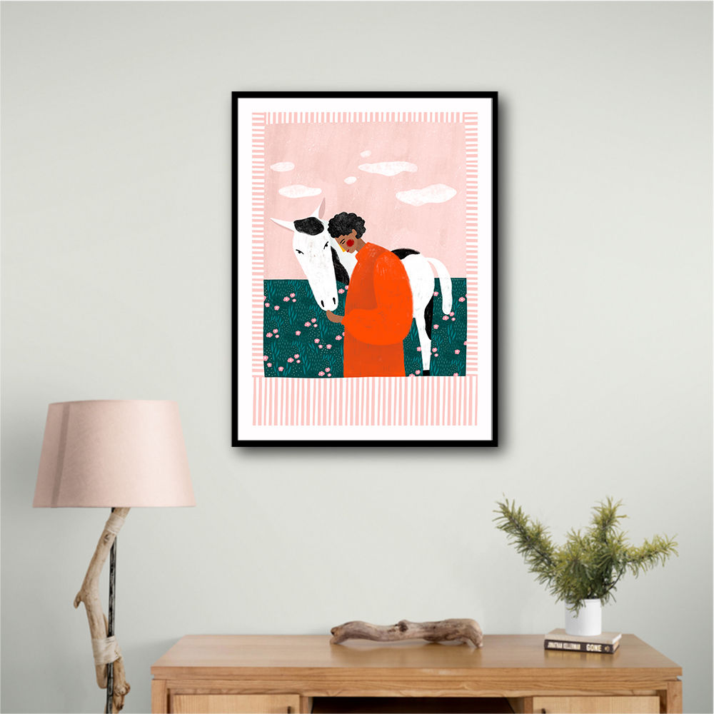 Vibrant Girl and Horse
