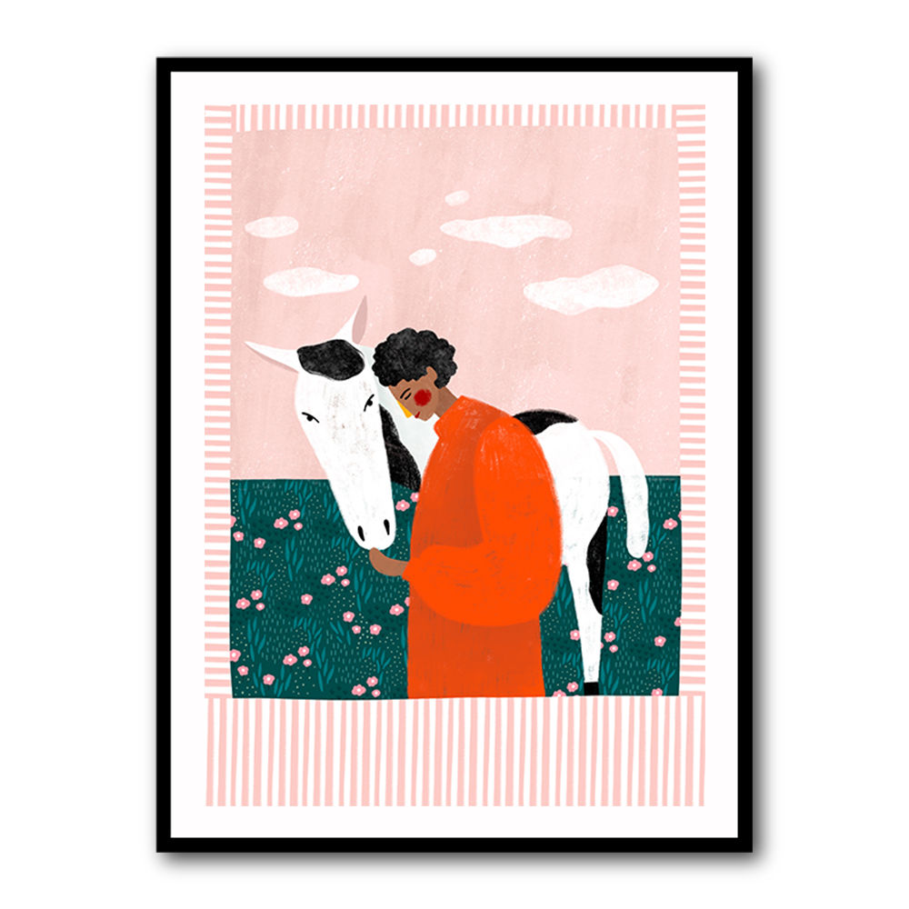 Vibrant Girl and Horse