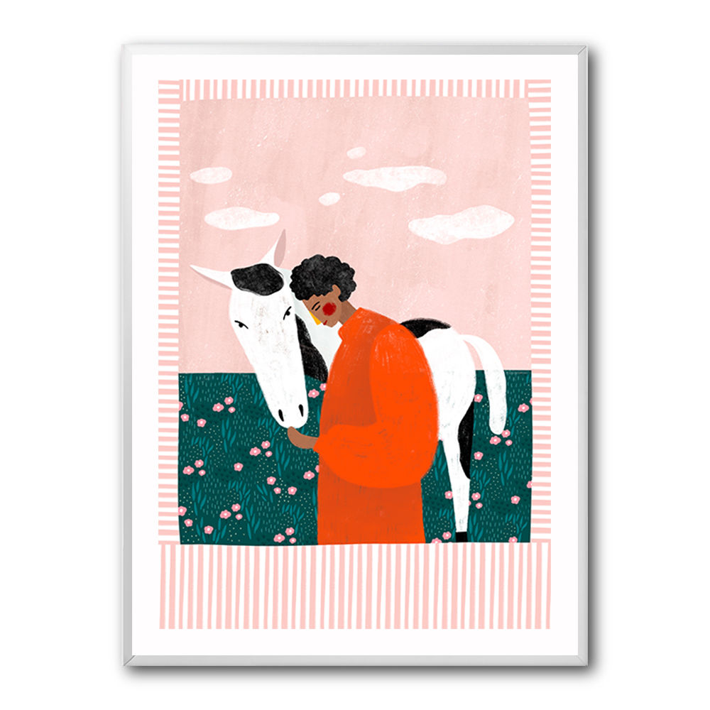 Vibrant Girl and Horse